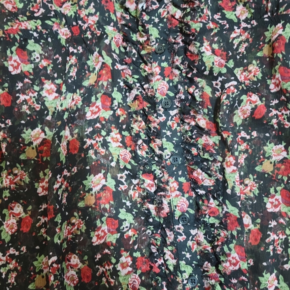 Express | Black Sheer Floral Tank Top - Picture 8 of 10